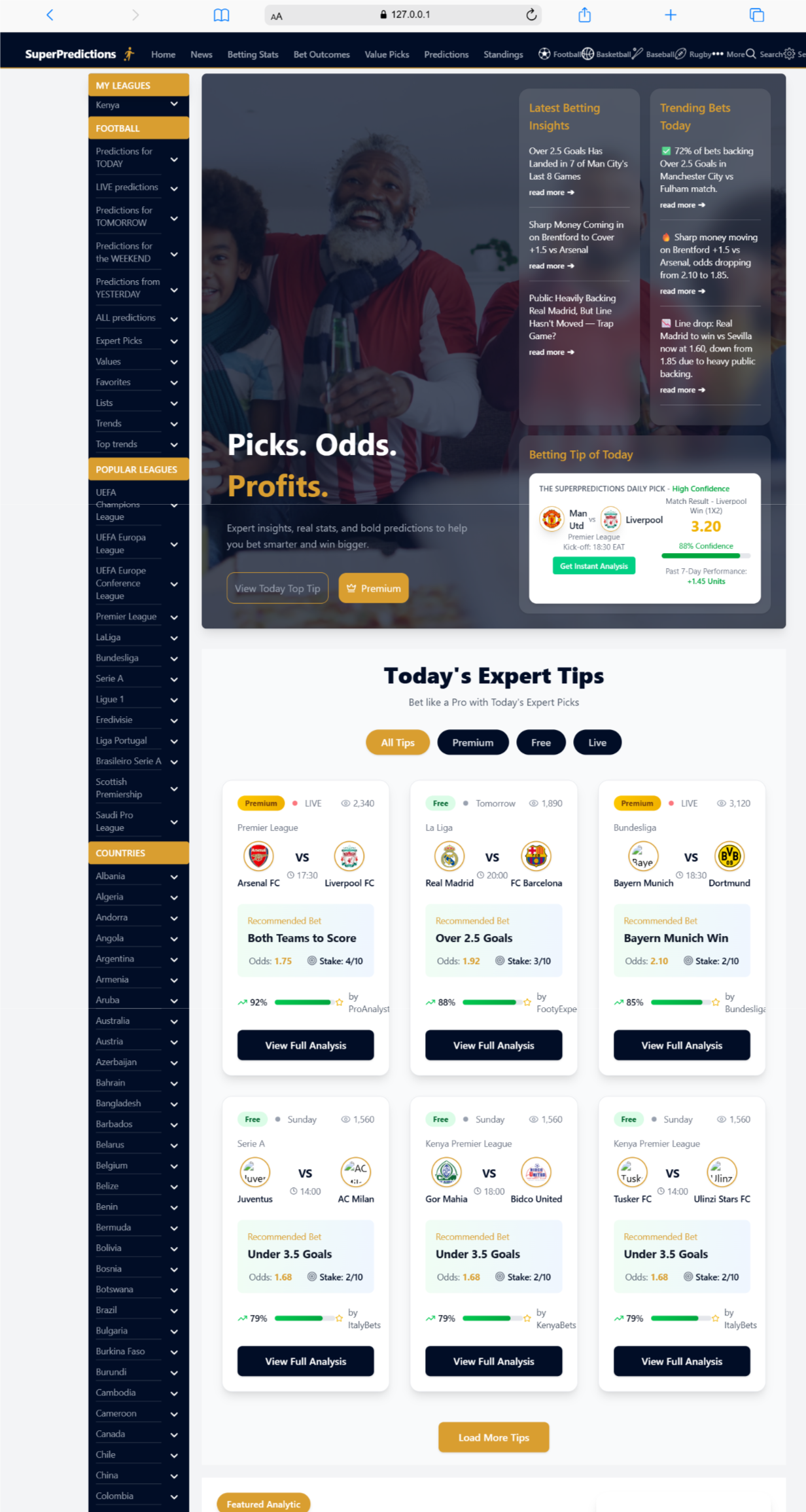 super predictions Page - Mobile