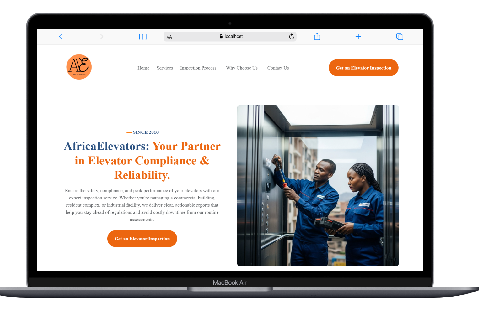 WriterSpace Landing Page - Desktop